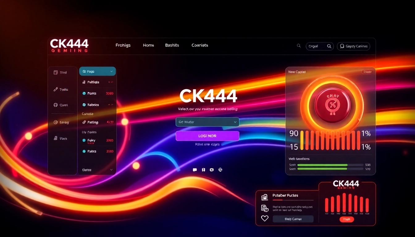 Effortless ck444 login interface with sleek design, guiding users to their gaming accounts seamlessly.