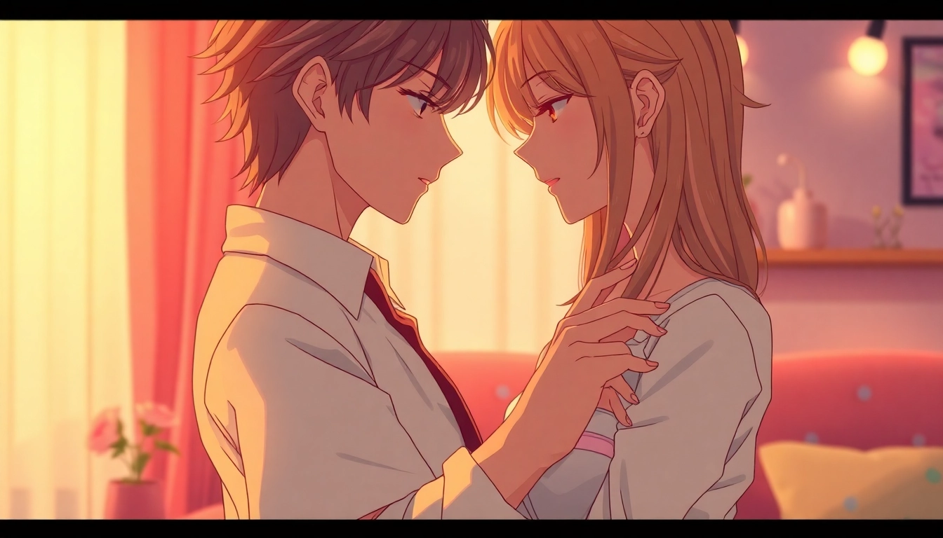 Engaging scene created with a highly realistic nsfw ai generator showcasing anime-style intimacy and emotional connection, perfect for visual storytelling.
