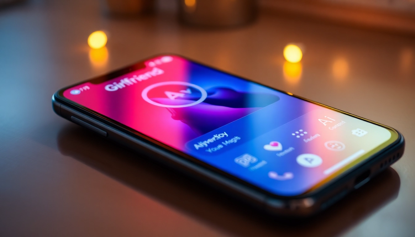 Screenshot of an ai girlfriend app showcasing personalized chat interface with vibrant visuals and engaging conversation design for realistic interaction.