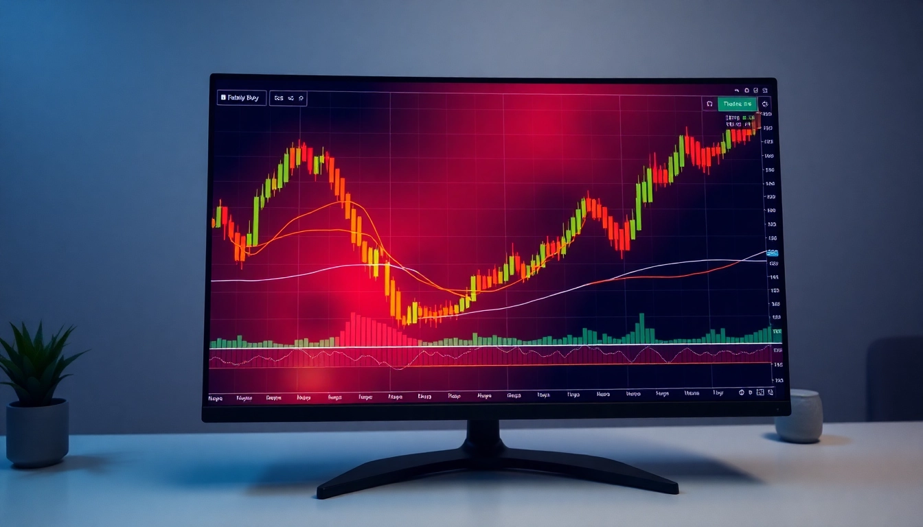Trading view platform showcasing real-time market charts for traders and investors to analyze